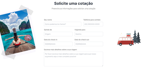 Formulário para cotações
